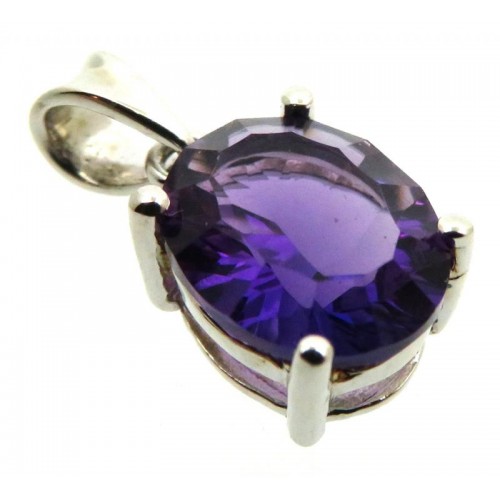 Siberian Amethyst Quartz Sterling Silver Pendant 07